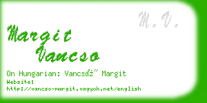 margit vancso business card